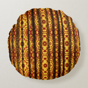 Europadomstolen Baroque Geometric Blommigt Scoll Rund Kudde