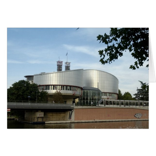 Europäischer Gerichtshof Straßburg Ansichtskarte Hälsningskort (Framsidan Horizontal)