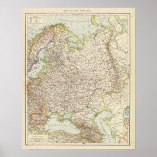 Europaisches Russland - karta av Europa och Poster
