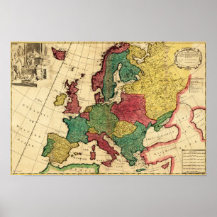 EuropaPanoramisk kartaEuropa Poster