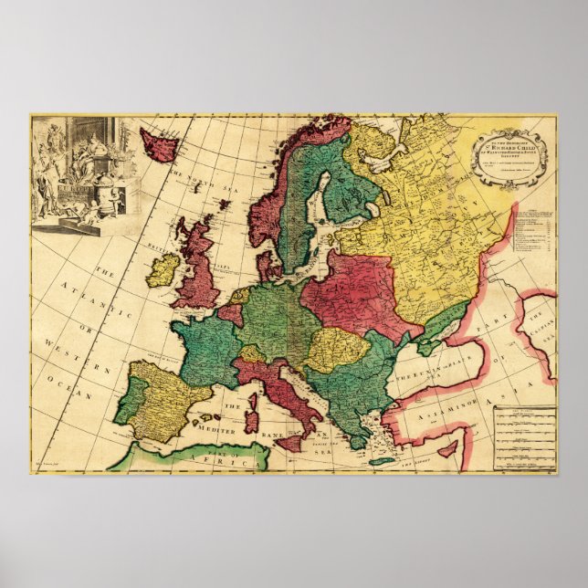 EuropaPanoramisk kartaEuropa Poster (Framsidan)