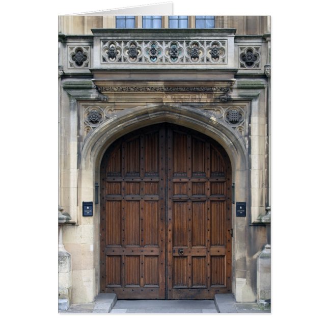 Europaparlamentets dörrar - Westminster - London - Hälsningskort (Framsidan)