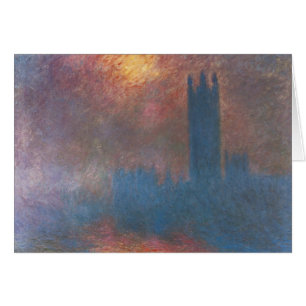 Europaparlamentets kammare, London av Claude Monet Hälsningskort