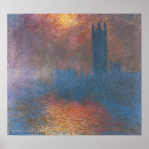 Europaparlamentets kammare, London av Claude Monet Poster