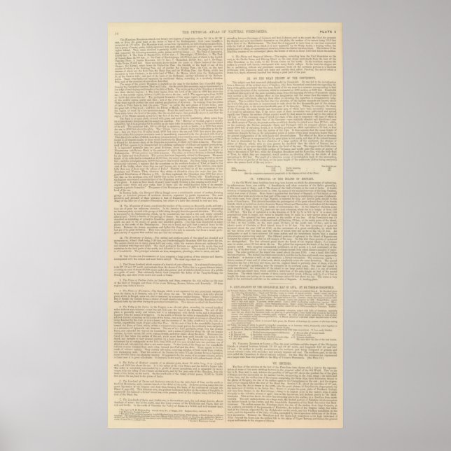 Europas, Asiens fysiska egenskaper Poster (Framsidan)