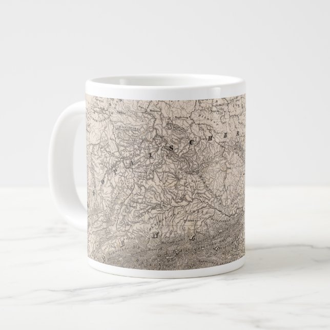 Europas berg och floder jumbo mugg (Framsida vänster)