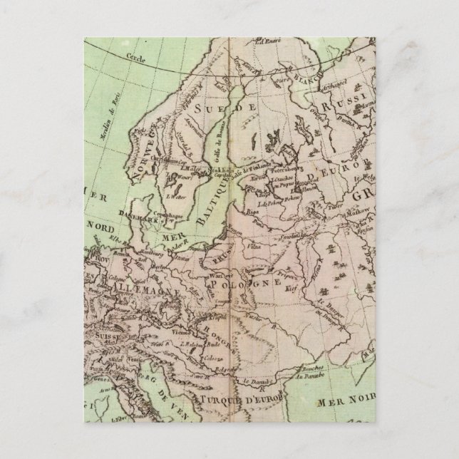 Europas berg och floder vykort (Framsida)