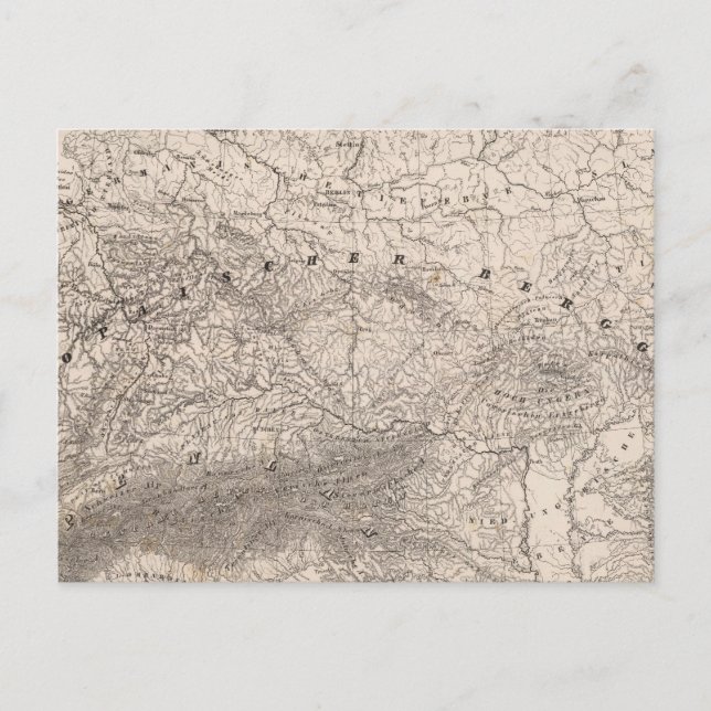 Europas berg och floder vykort (Framsida)