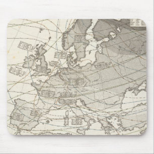 Europas Botaniska geografiska statistiska karta Musmatta