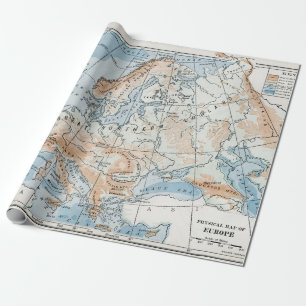 Europas fysiska Karta (1916) Presentpapper