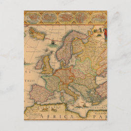 Europas gamla Karta Vykort