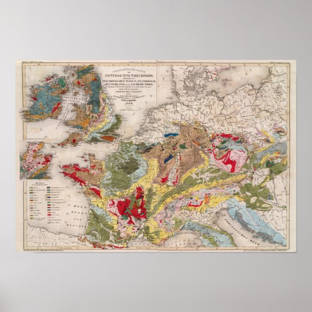 Europas geologi poster (Framsidan)