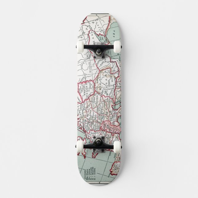 EUROPAS KARTA, 12:e-CENTRUMET Skateboard Bräda 19,5 Cm (Framsida)