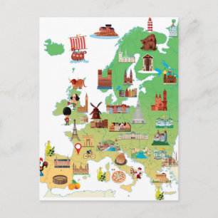 Europas kartaspekort vykort