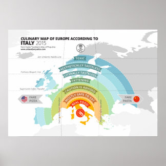 Europas kulturhuvudstad Karta enligt Italien Poster