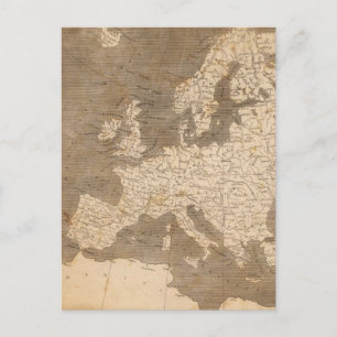 Europas vintage Karta (1804) Vykort