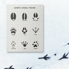 Europe Animal Tracks Puzzle Pussel