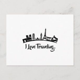 Europe Cities City Cityscape Skyline Gift Idea Vykort