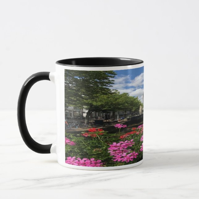 Europe Cityscape-blommor Garden street Mugg (Vänster)
