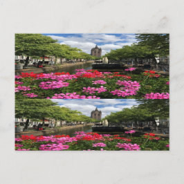 Europe Cityscape-blommor Garden street Vykort