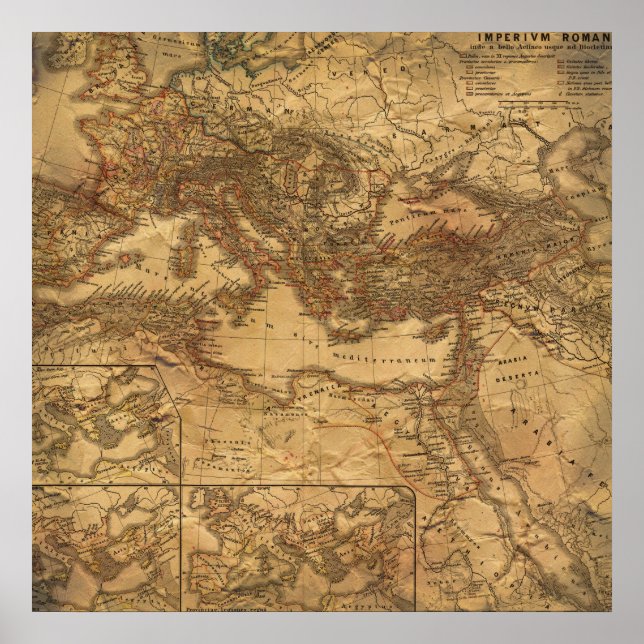 Europe Vintage Map Poster (Framsidan)