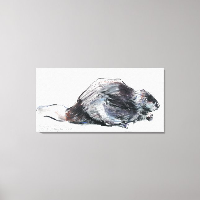 European Beaver Canvastryck (Framsida)