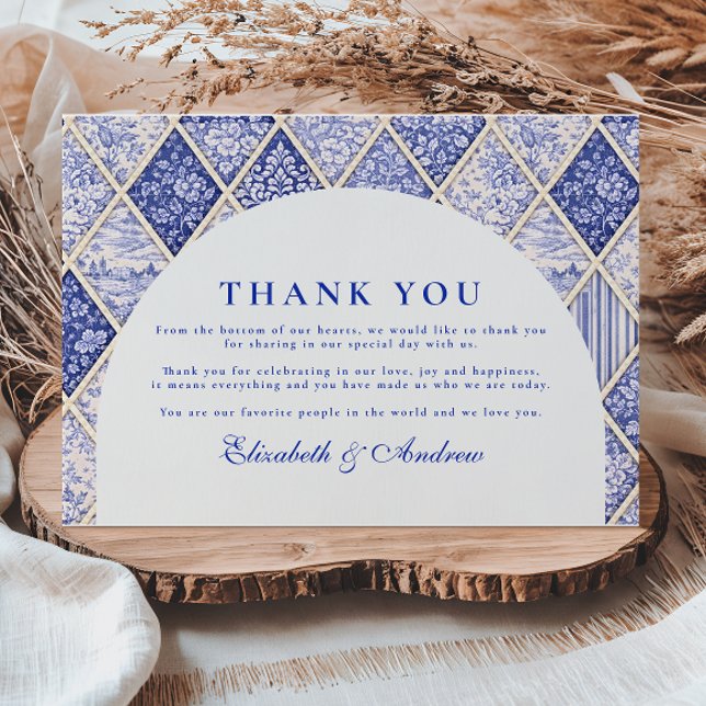European Delft Tile Wedding Tack Kort (Skapare uppladdad)