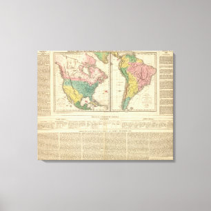 European Discovery of America Atlas Karta Canvastryck