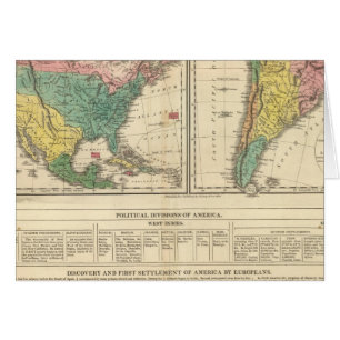 European Discovery of America Atlas Karta Hälsningskort