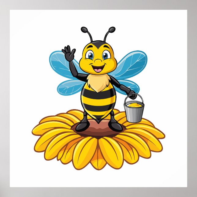 European honey bee poster (Framsidan)