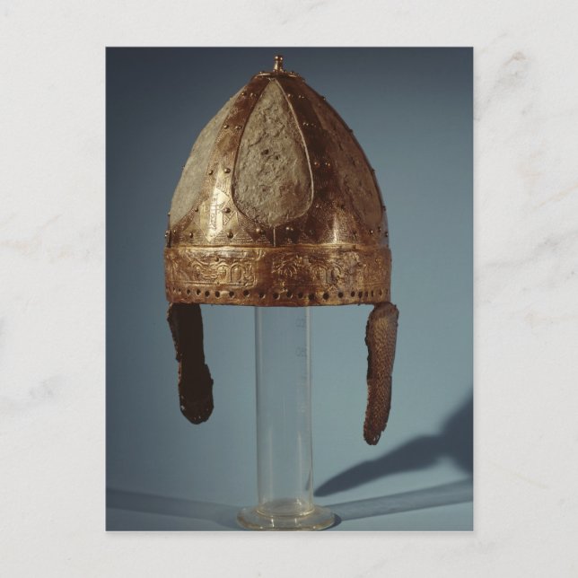 European krig war helmet, c.500 vykort (Framsida)