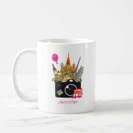 European Landmarks Travel Photograf Kaffemugg