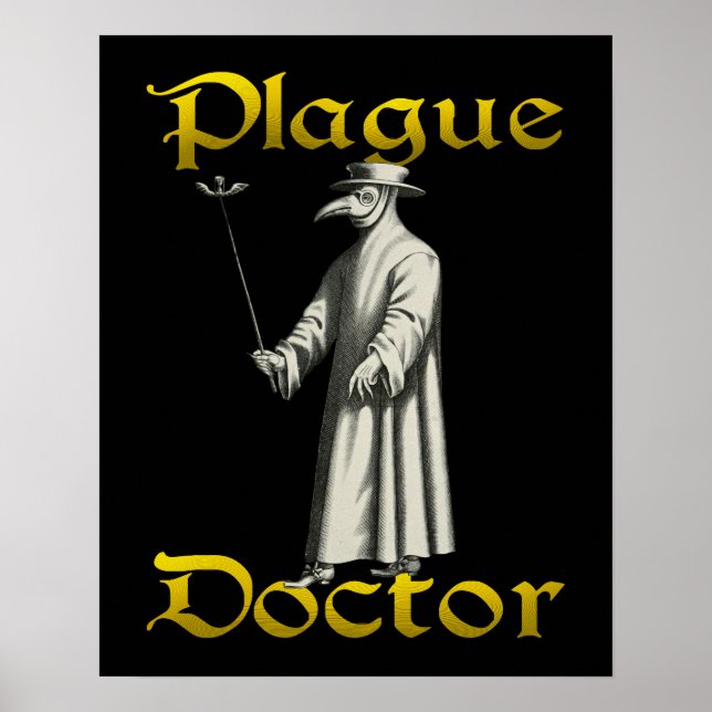 European Plague Doktor Bird Beak Costume Poster (Framsidan)