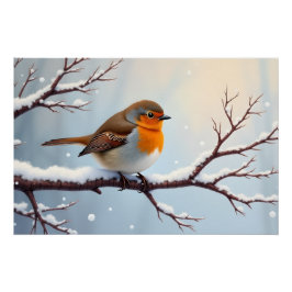 European Robin Perfect Poster