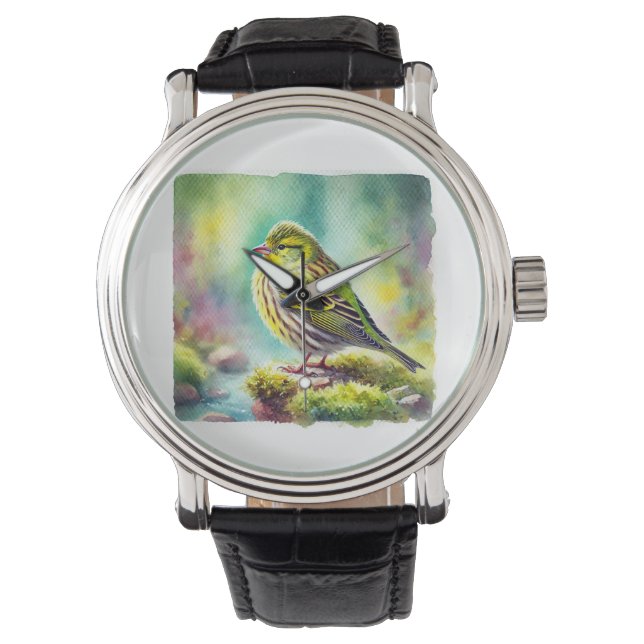 European Serin 130724AREF113 - Watercolor Armbandsur (Framsida)