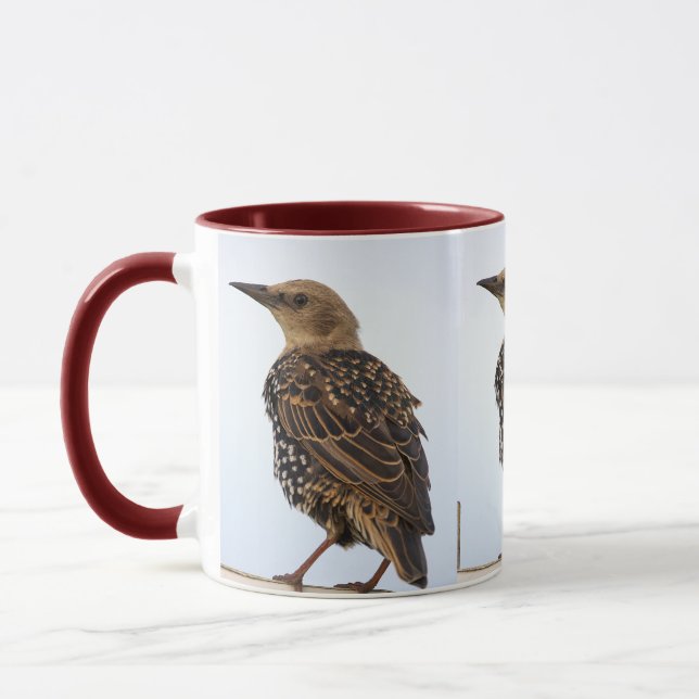 European Starling Bird Mug Mugg (Vänster)