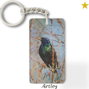 European Starling Bird Painting Anpassningsbar Ini