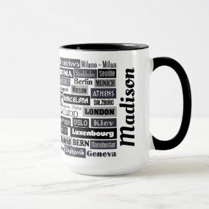European Traveler custom name mugg