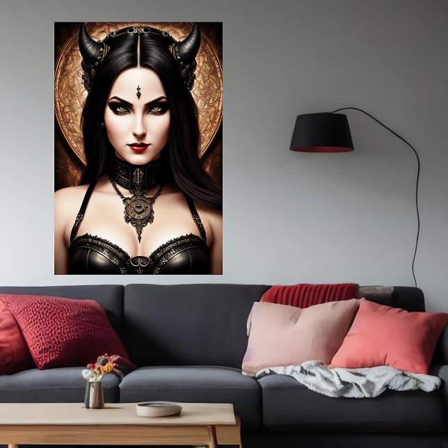 European Women demon Lord | AI Art Poster (Skapare uppladdad)