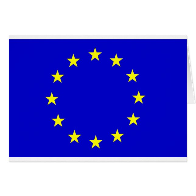 Européflagga Hälsningskort (Framsidan Horizontal)