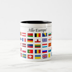 Européflaggor Två-Tonad Mugg