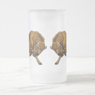 Europeisk bison frostat ölglas