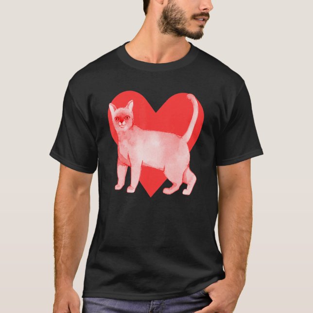 Europeisk burmesk katt t shirt (Framsida)