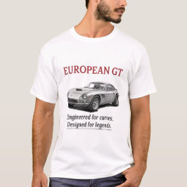 Europeisk GT Vintage Grand Tourer Sportbil T Shirt