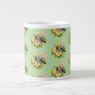 Europeisk honungsbin jumbo mugg