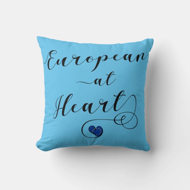 Europeisk i hjärtat, Europa, Europavän Kudde (Framsida)
