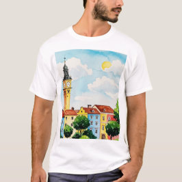 Europeisk stadsbild t shirt