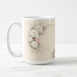Europeisk trädgårdsblomma konstverk kaffemugg