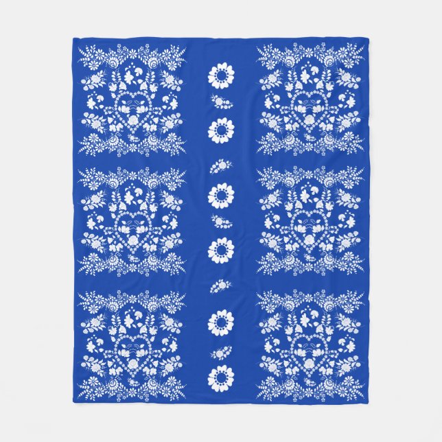 Europeisk traditionell folkkonst Blanket Fleecefilt (Framsidan)