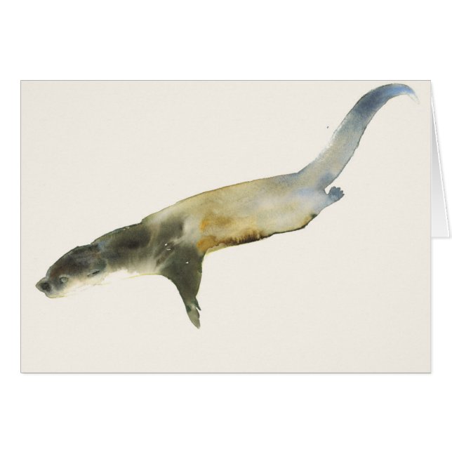 Europeisk utter hälsningskort (Framsidan Horizontal)